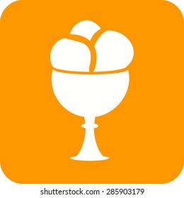 Cream, goblet, icecream icon vector image. Can also be used for sweets and confectionery. Suitable for use on web apps, mobile apps and print media.