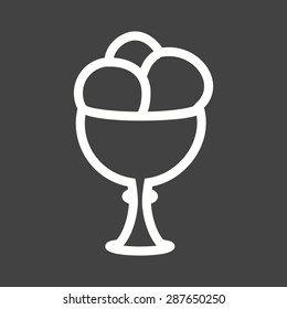 Cream, goblet, icecream icon vector image. Can also be used for sweets and confectionery. Suitable for use on web apps, mobile apps and print media.