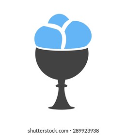 Cream, goblet, icecream icon vector image. Can also be used for sweets and confectionery. Suitable for use on web apps, mobile apps and print media.