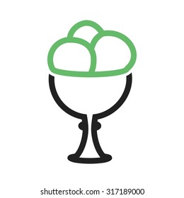 Cream, goblet, icecream icon vector image. Can also be used for sweets and confectionery. Suitable for use on web apps, mobile apps and print media.
