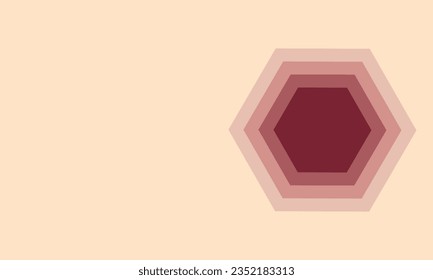 Fondo hexágono de gradación de crema que incluye espacio de copia y espacio negativo.