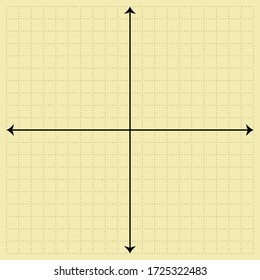 Cream graph paper, black line with x axis, y axis