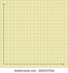 Graph-Papier, schwarze Linie mit x-Achse, y-Achse