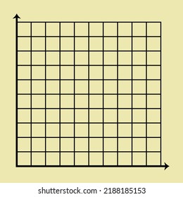 Cream graph paper, black line with x axis, y axis