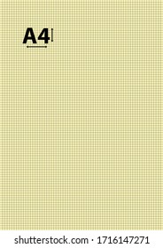 Cream graph paper with black lines in A4 size