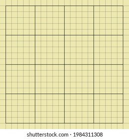Cream graph paper with black lines, square