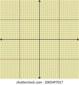Cream graph paper with black lines and black xy lines