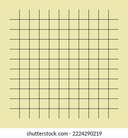 Cream graph paper with black lines, square