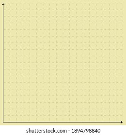 Cream graph paper with black point pattern and black x y line