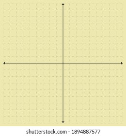 Cream graph paper with black point pattern and black x y line