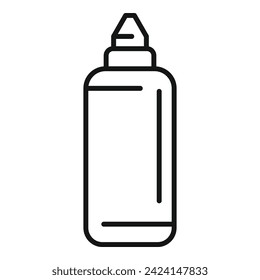 Cream hair bottle icon outline vector. Model person young. Head lady