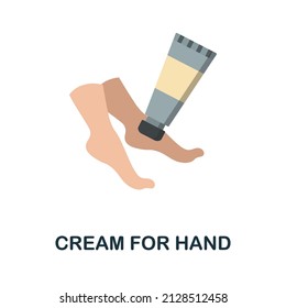 Cream For Hand flat icon. Colored element sign from cosmetics collection. Flat Cream For Hand icon sign for web design, infographics and more.