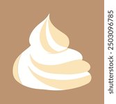 Cream ice cream dessert illustration