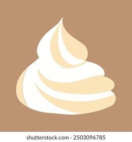 Ilustración de postre de helado de crema