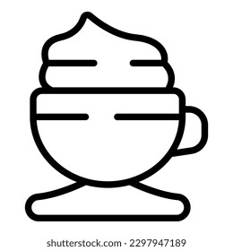 Cream ice icon outline vector. Food cuisine. Restaurant food