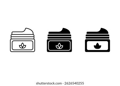 Cream icon design, cream for spa and sauna on white background illustration