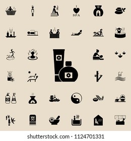 cream icon. Detailed set of SPA icons. Premium quality graphic design sign. One of the collection icons for websites, web design, mobile app on colored background