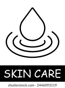 Cream icon. Essence of body care, health, and beauty, girl, woman, skin care, maquillage, simplicity, physical health, self confidence. Korean cosmetics, personal care concept.