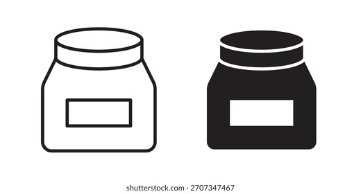 Ícone de creme. estilo plano e traçado Coleção. símbolo simples