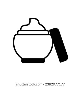 Icono de crema aislar ilustración de material vectorial de fondo blanco