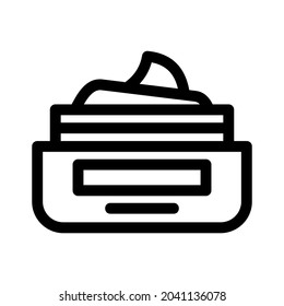 cream icon or logo isolated sign symbol vector illustration - high quality black style vector icons
