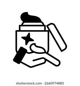 Icono de crema Ilustración vectorial mixta