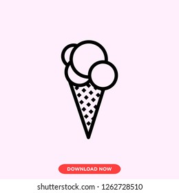 İce cream icon modern vector style
