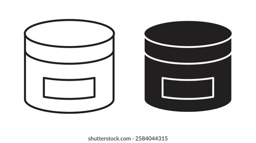 Cream icon set in thin line. vector illustrations for web