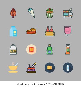 cream icon set. vector set about ice cream, cone, products and cupcake icons set.