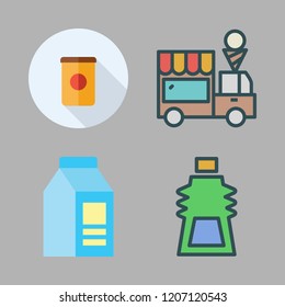 cream icon set. vector set about gel, products, ice cream and milk icons set.