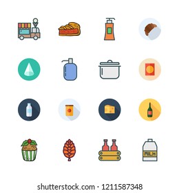 cream icon set. vector set about products, cone, cupcake and liquid soap icons set.