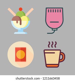 cream icon set. vector set about products, gel, hot drink and ice cream icons set.