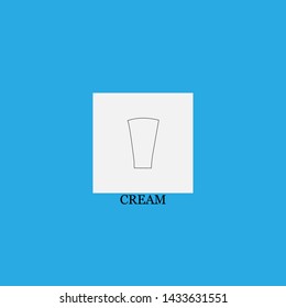 cream icon sign signifier vector