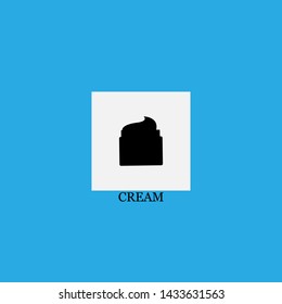 cream icon sign signifier vector
