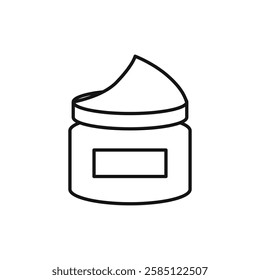 Cream icon. simple thin line vector icon