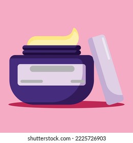 Creme-Symbol. Subtable zum Platzieren auf Hautpflege, Kosmetik, etc.