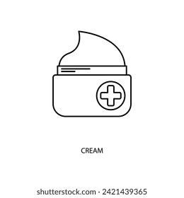 cream Icon Vector Design Template. Editable Stroke.