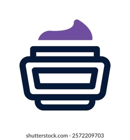 cream icon. vector dual tone icon for your website, mobile, presentation, and logo design.