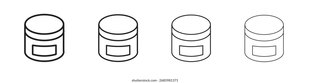 Ícone de creme gráficos vetoriais. ícones de vetor de estilo preto
