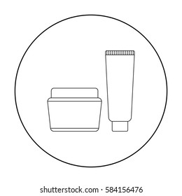Cream icon of vector illustration for web and mobile