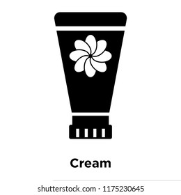 Cream icon vector isolated on white background, logo concept of Cream sign on transparent background, filled black symbol