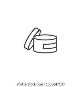 Cream icon vector on white background