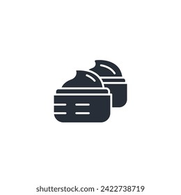 cream icon. vector.Editable stroke.linear style sign for use web design,logo.Symbol illustration.