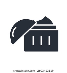 cream icon. vector.Editable stroke.linear style sign for use web design,logo.Symbol illustration.