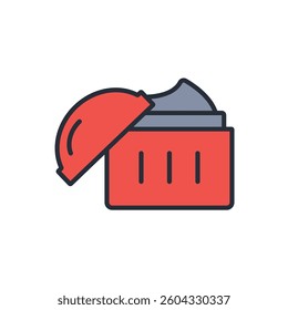 cream icon. vector.Editable stroke.linear style sign for use web design,logo.Symbol illustration.