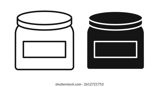 Cream icons in black fill and line style