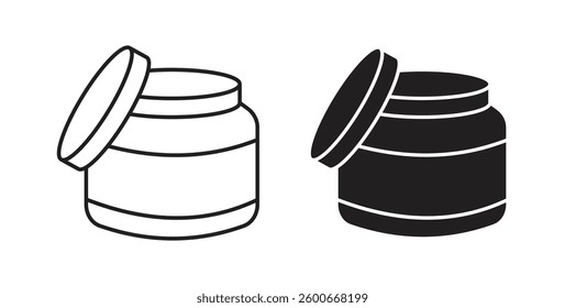 Cream icons graphics set vectors