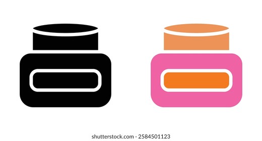 Cream icons pack in black and colored version