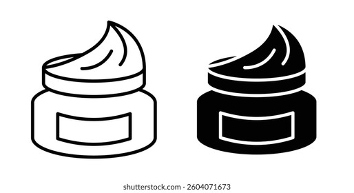 Cream icons. thin line vector icons