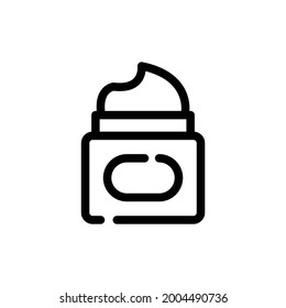 Cream incomplete line art icon template